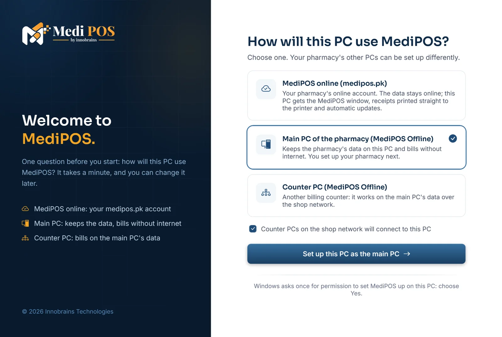 Runnig A Computer Program Icon Download MediPOS for Windows — Offline Pharmacy Software